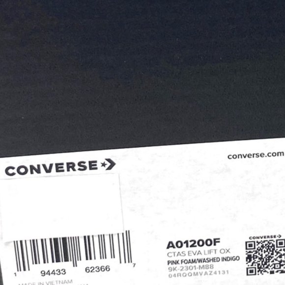 Converse Ctas Eva Lift OX Platform Low Sneakers Canvas Kids Women Pink A01200F - Picture 2 of 11